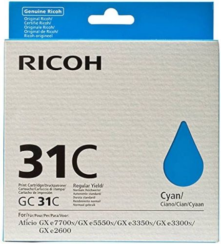 RICOH GXE3300N/GXe2600 TINTA GEL GC-31C Cian , Ricoh , RIC405689 , 4961311852503